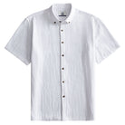 OROMEN Signature Tailored Silhouette Shirt in White – Front View