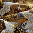 OROMEN Soaring Crane Shirt – 100% Cotton Fabric Close-Up