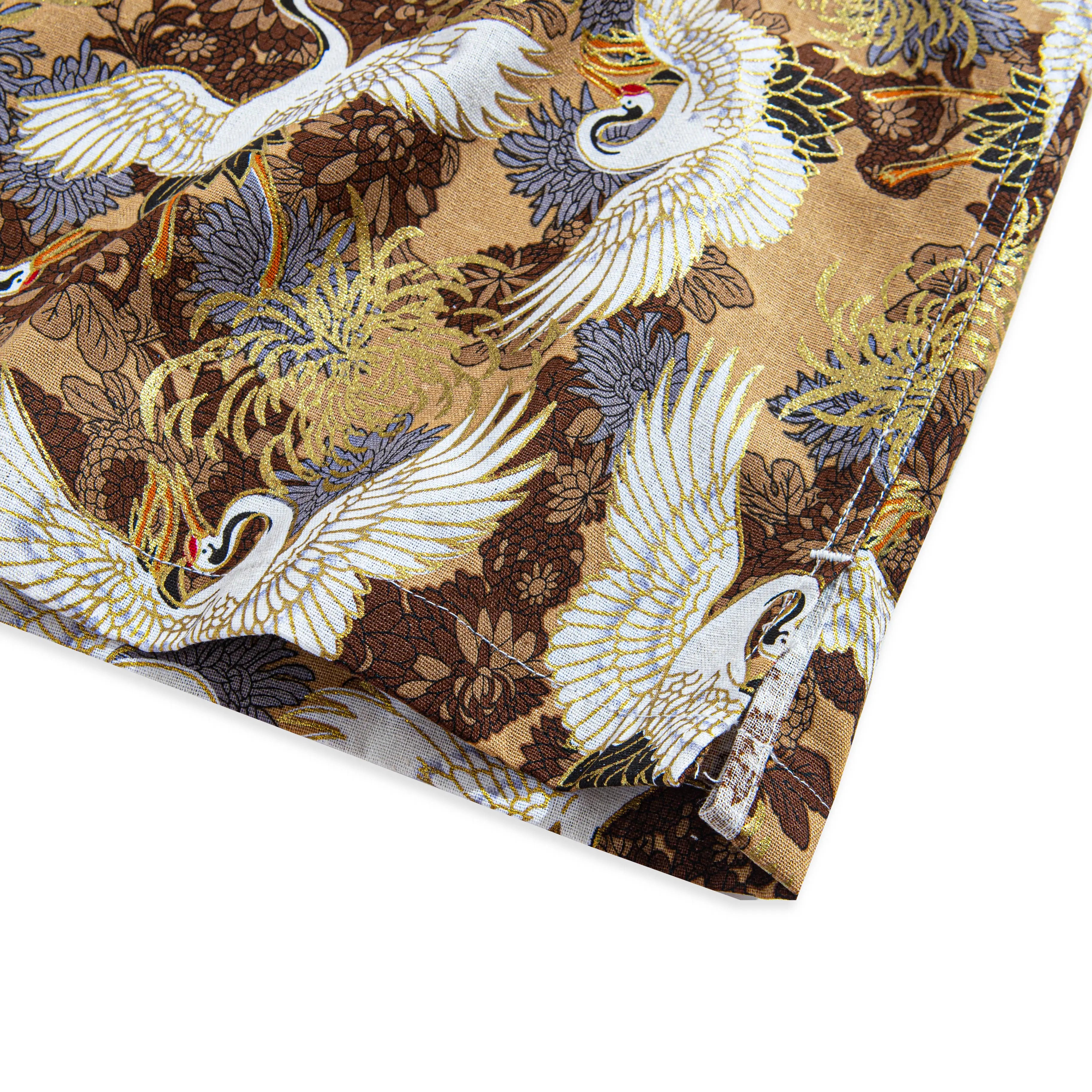 OROMEN Soaring Crane Shirt – Side Vent Detail for Comfort
