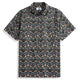 OROMEN Strawberry Thief Aloha Shirt – Japanese floral print camp collar front detail