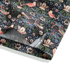 OROMEN Strawberry Thief Hawaiian shirt – hem and side slit detail, lightweight floral print fabric