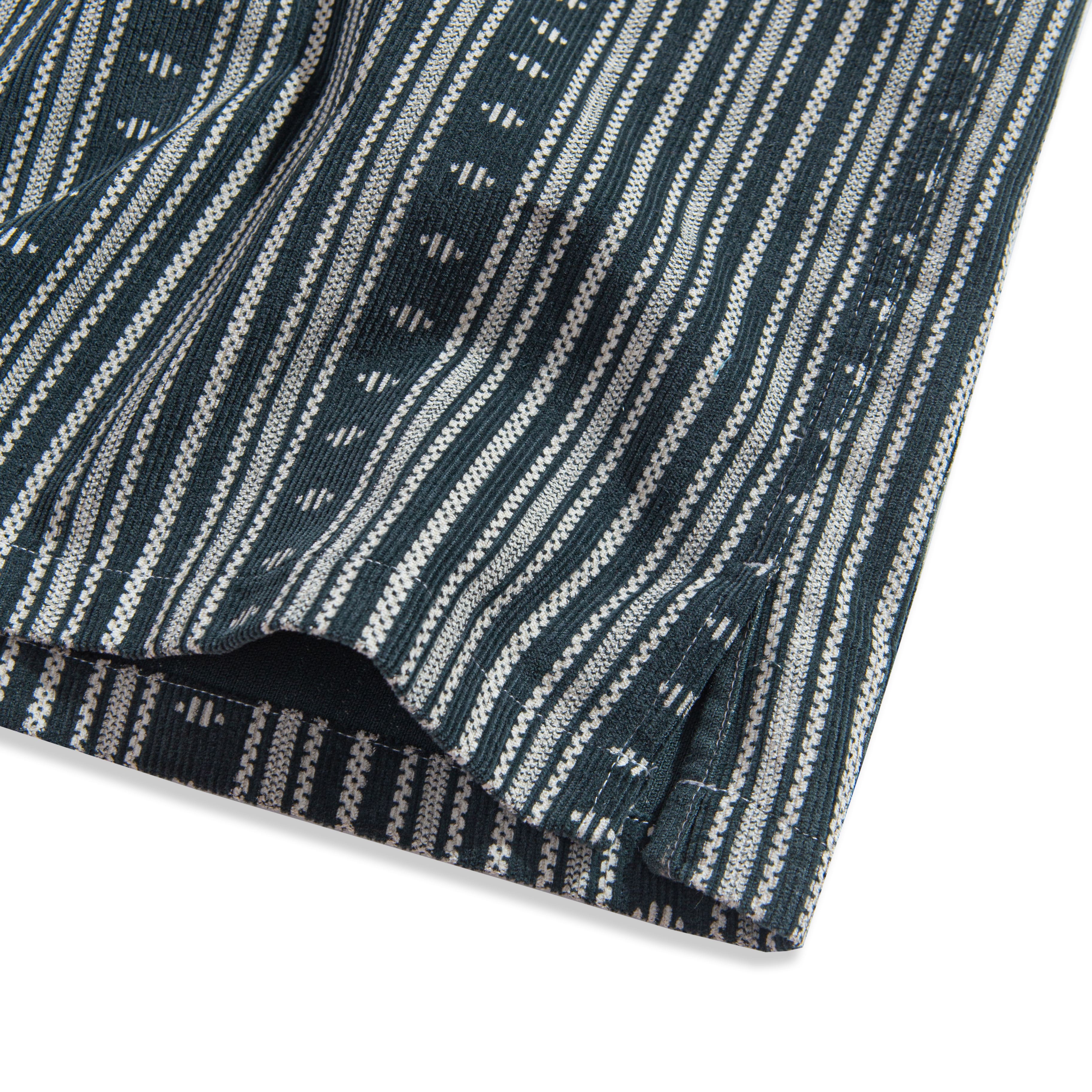 OROMEN Striped Corduroy Shirt Hem Detail – Long Sleeve