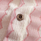 OROMEN Striped Jacquard Pink Shirt - Coconut Buttons