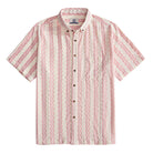 OROMEN Striped Jacquard Pink Shirt - Front View
