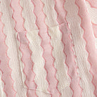 OROMEN Striped Jacquard Pink Shirt - Left Chest Pocket