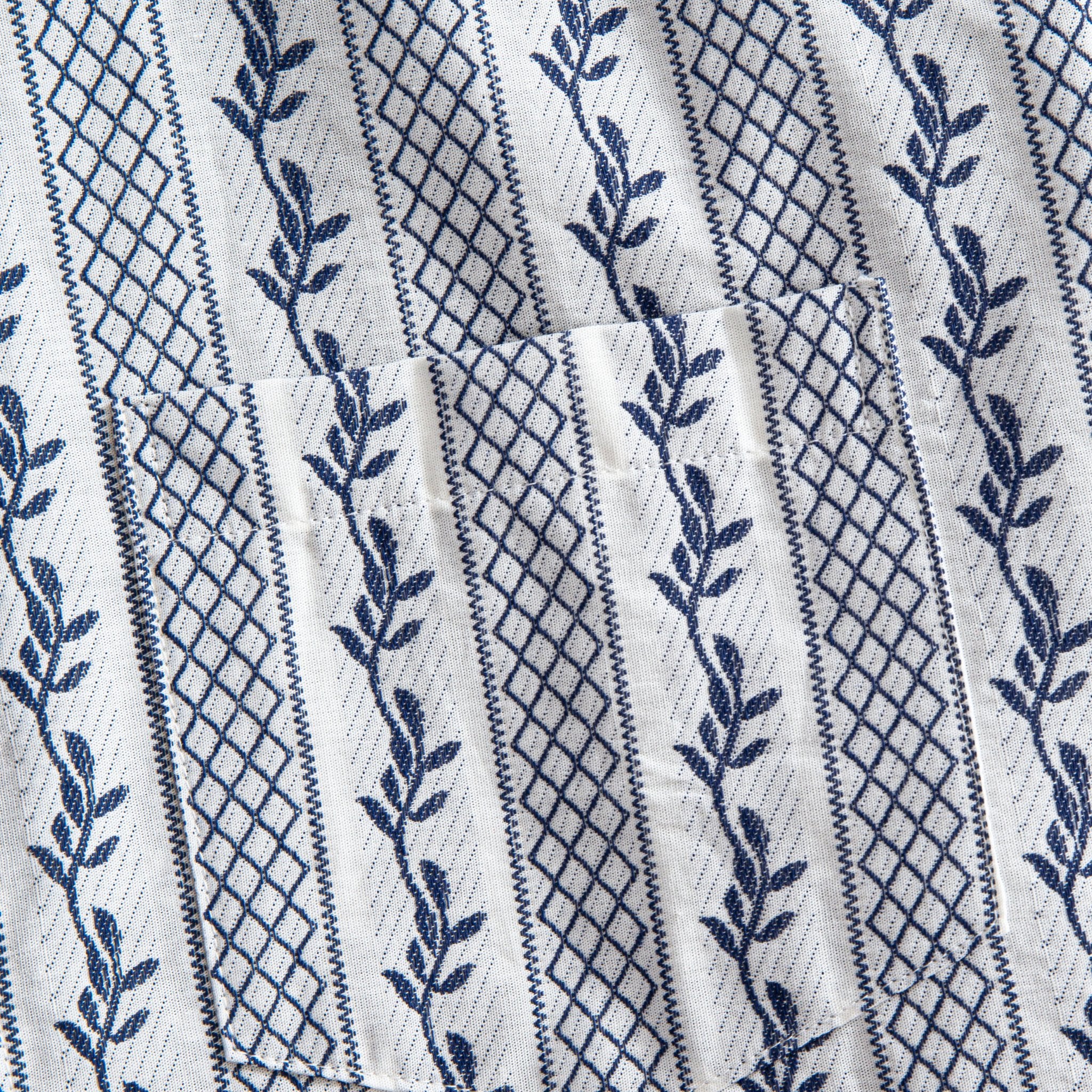 OROMEN Striped Shirt Embroidery Print-match Left Chest Pocket