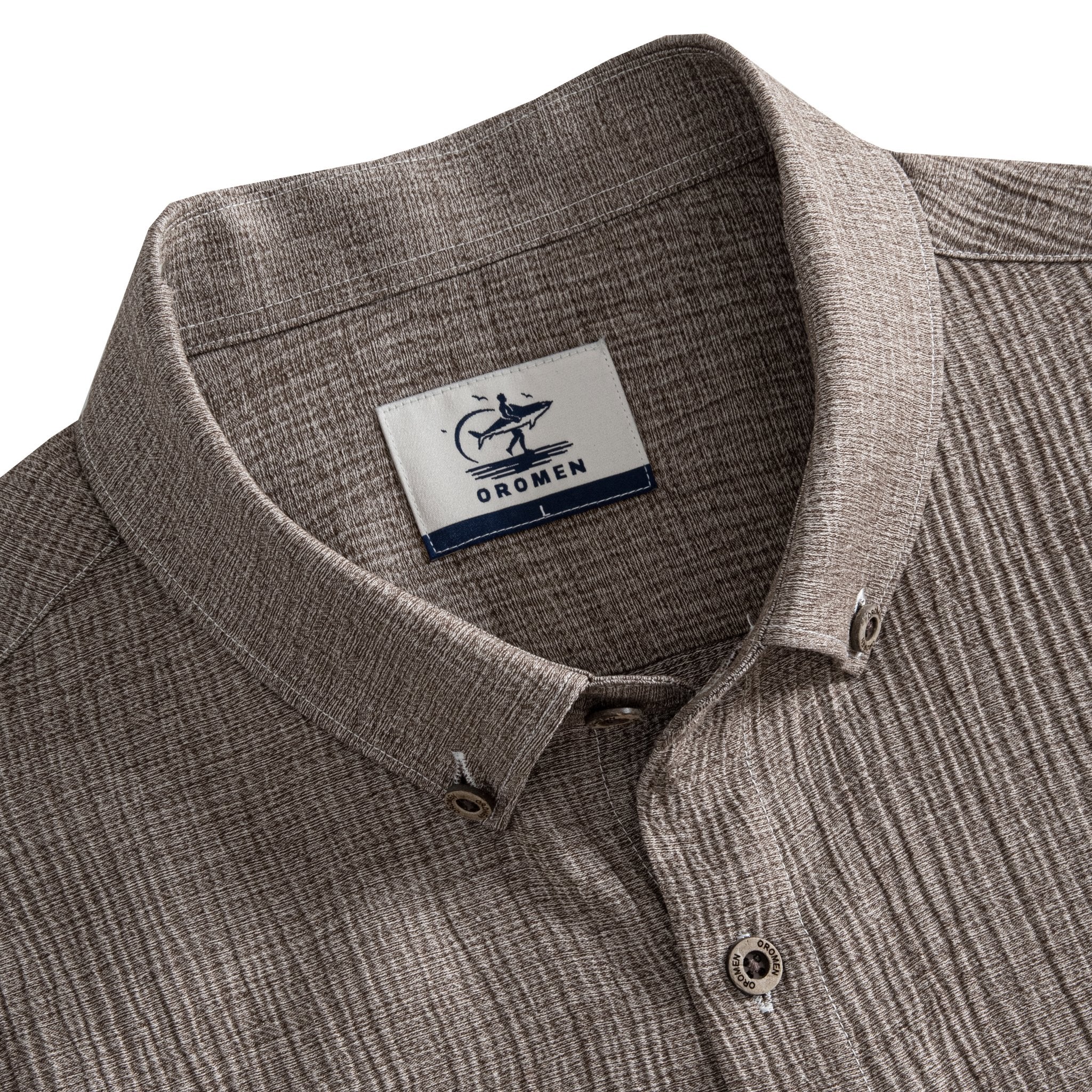 OROMEN The Breeze Crinkle Shirt – Button-down Collar