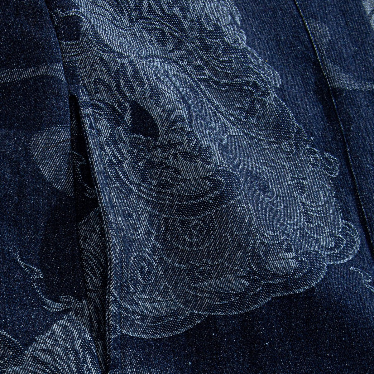 OROMEN Tiger Haori Kimono Jacket – Ukiyo-e Print Detail Close-Up