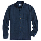 OROMEN Two-Tone Cotton Linen Woven Shirt – Front View