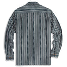 OROMEN Versatile Striped Corduroy Shirt – Back Flat Lay