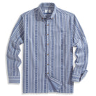 OROMEN Washed Corduroy Striped Shirt – Front Flat Lay