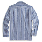 OROMEN Washed Corduroy Striped Shirt – Back Flat Lay