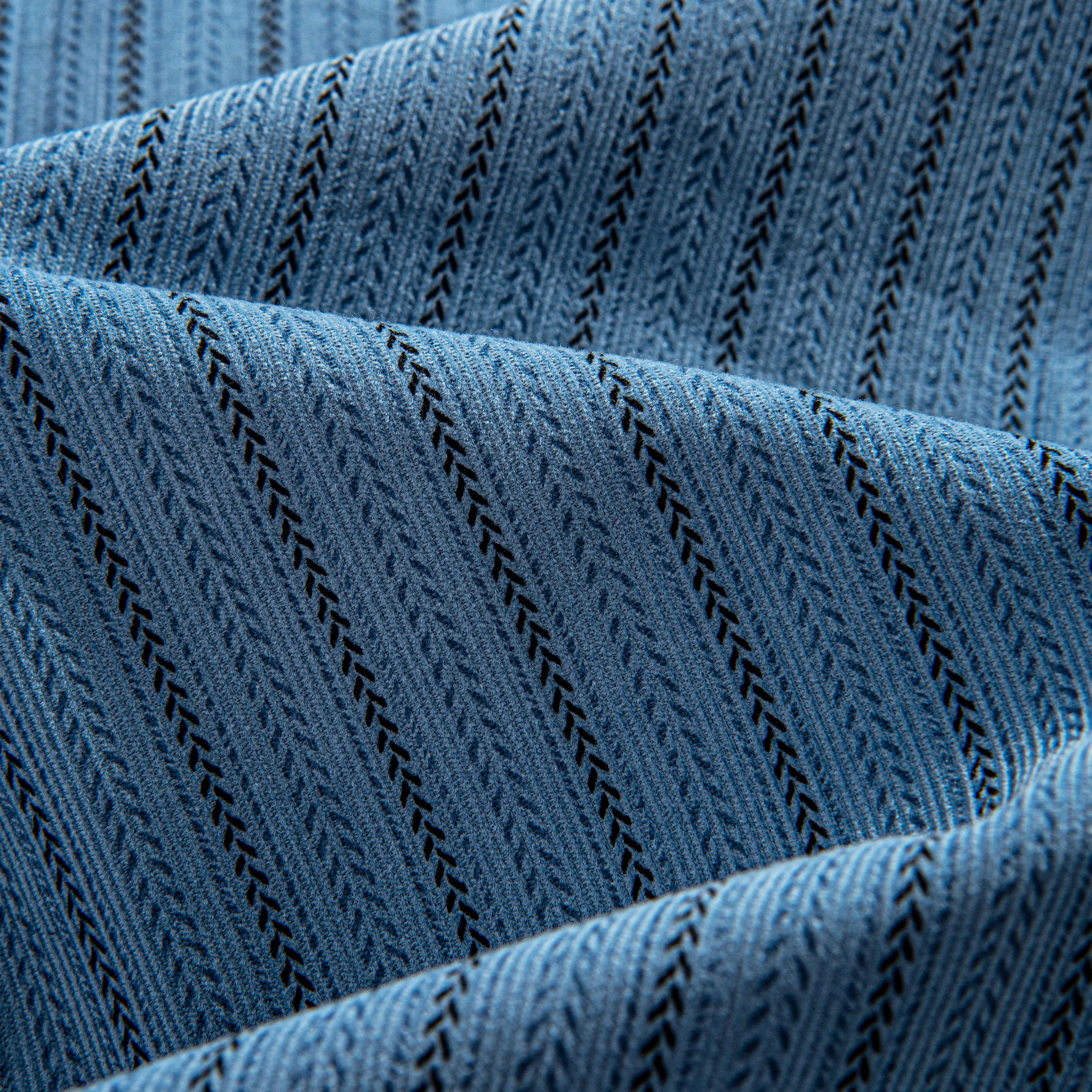 OROMEN Wheat Ear Striped Corduroy Shirt – Brand Brochure, Close-up of 100% Cotton Fabric, Wheat Ear Texture Details