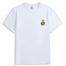 OROMEN White Bottle Garden Embroidery T-Shirt – Front View