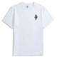 OROMEN White Floral Embroidery T-Shirt – Front View