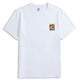 OROMEN White Wild Mushroom Embroidery T-Shirt – Front View