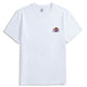 OROMEN White "Eat Me" Mushroom Embroidery T-Shirt – Front View
