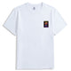 OROMEN White "Let's Take A Trip" Mushroom Embroidery T-Shirt – Front View