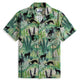OROMEN Wild Jungle Aloha Shirt – Black Panther & Tropical Jungle Print Front View