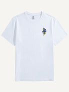 OROMEN Wildflower Embroidery T-shirt in white