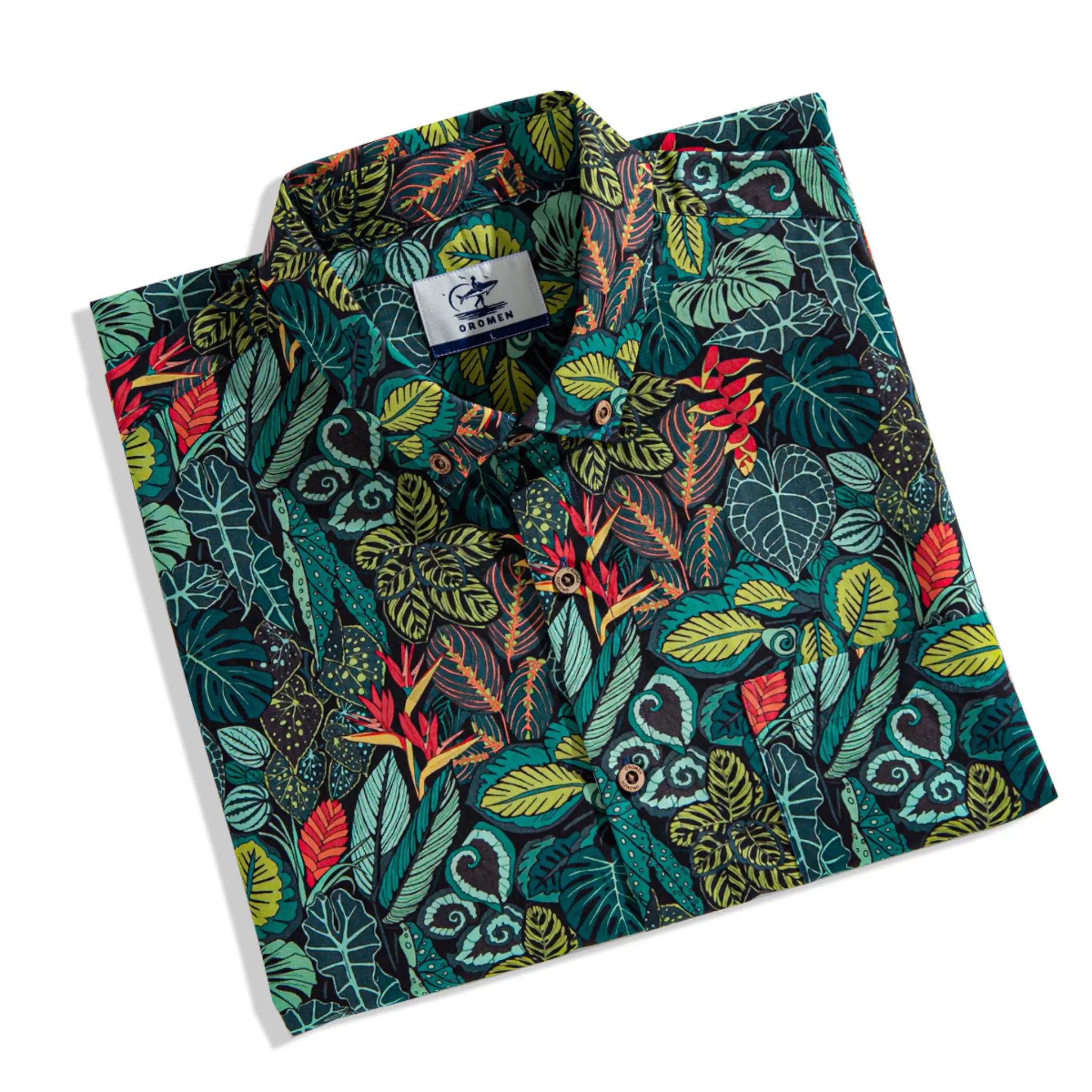 OROMEN Wizard of Oz Hawaiian Shirt – Folded Flat Lay