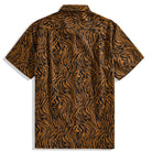 OROMEN Zebra Tattoo Hawaiian Shirt back view — full zebra stripe aloha shirt