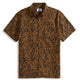 OROMEN Zebra Tattoo Hawaiian Shirt front view — hand-painted zebra stripe aloha shirt