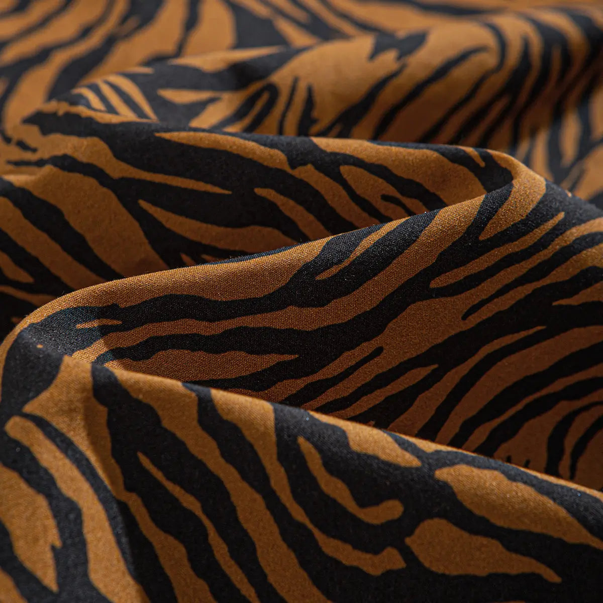 OROMEN Zebra Tattoo Hawaiian Shirt — hand-painted zebra stripe fabric texture