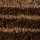 OROMEN Zebra Tattoo Hawaiian Shirt — natural coconut buttons close-up