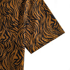OROMEN Zebra Tattoo Hawaiian Shirt — short sleeve and side vent detail