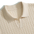 OROMEN Zigzag Hollow Knitted Shirt – Back View, Openwork Knit Detail