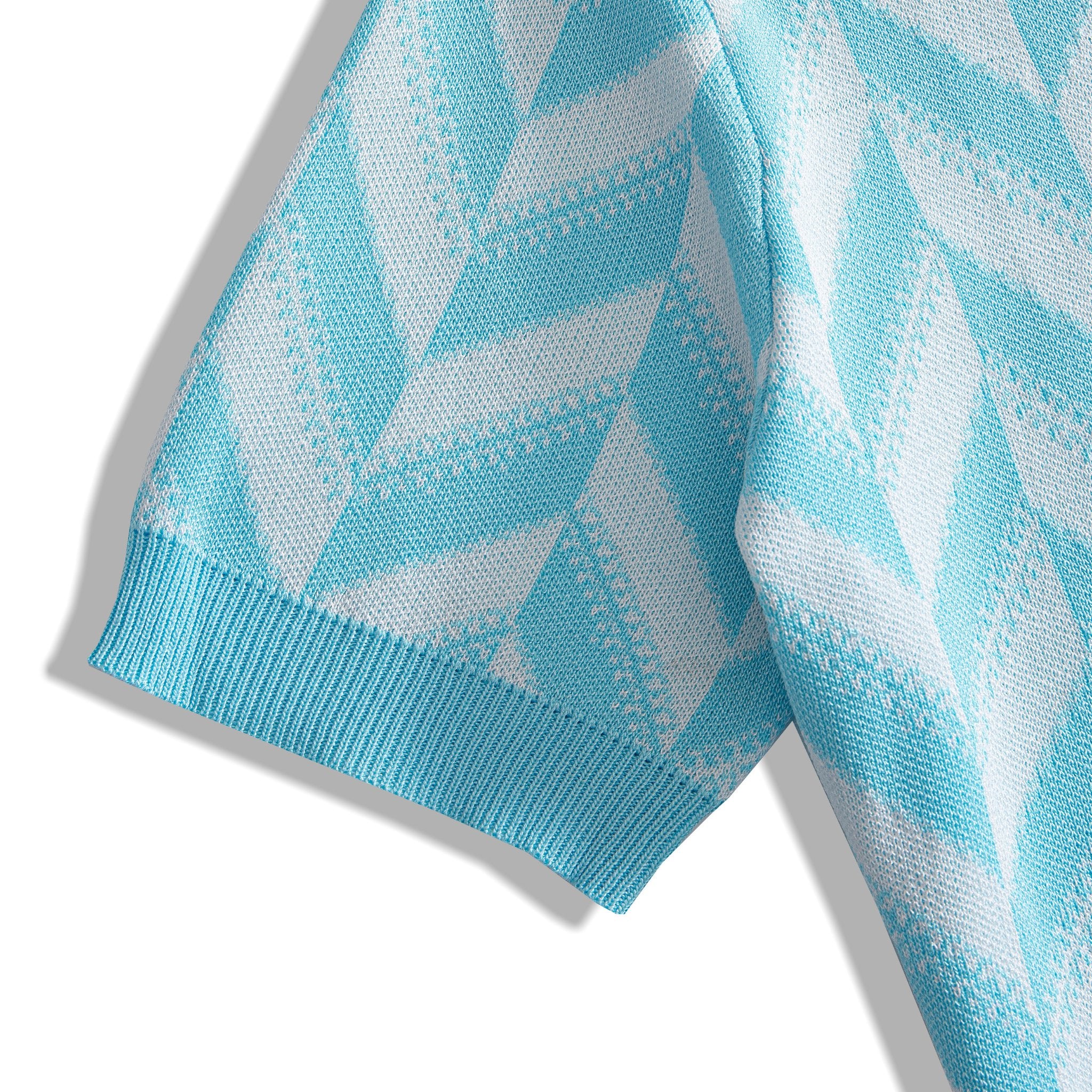 OROMEN knitted polo shirt back view – classic fit