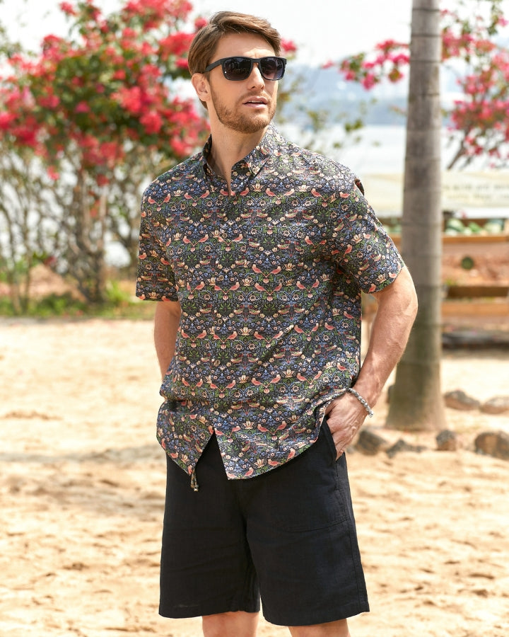 OROMEN linen cotton shorts styled look – casual luxury summer outfit