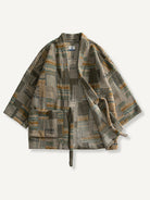 OROMEN mosaic haori kimono with one side open