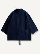 OROMEN pleated haori kimono, back flat lay