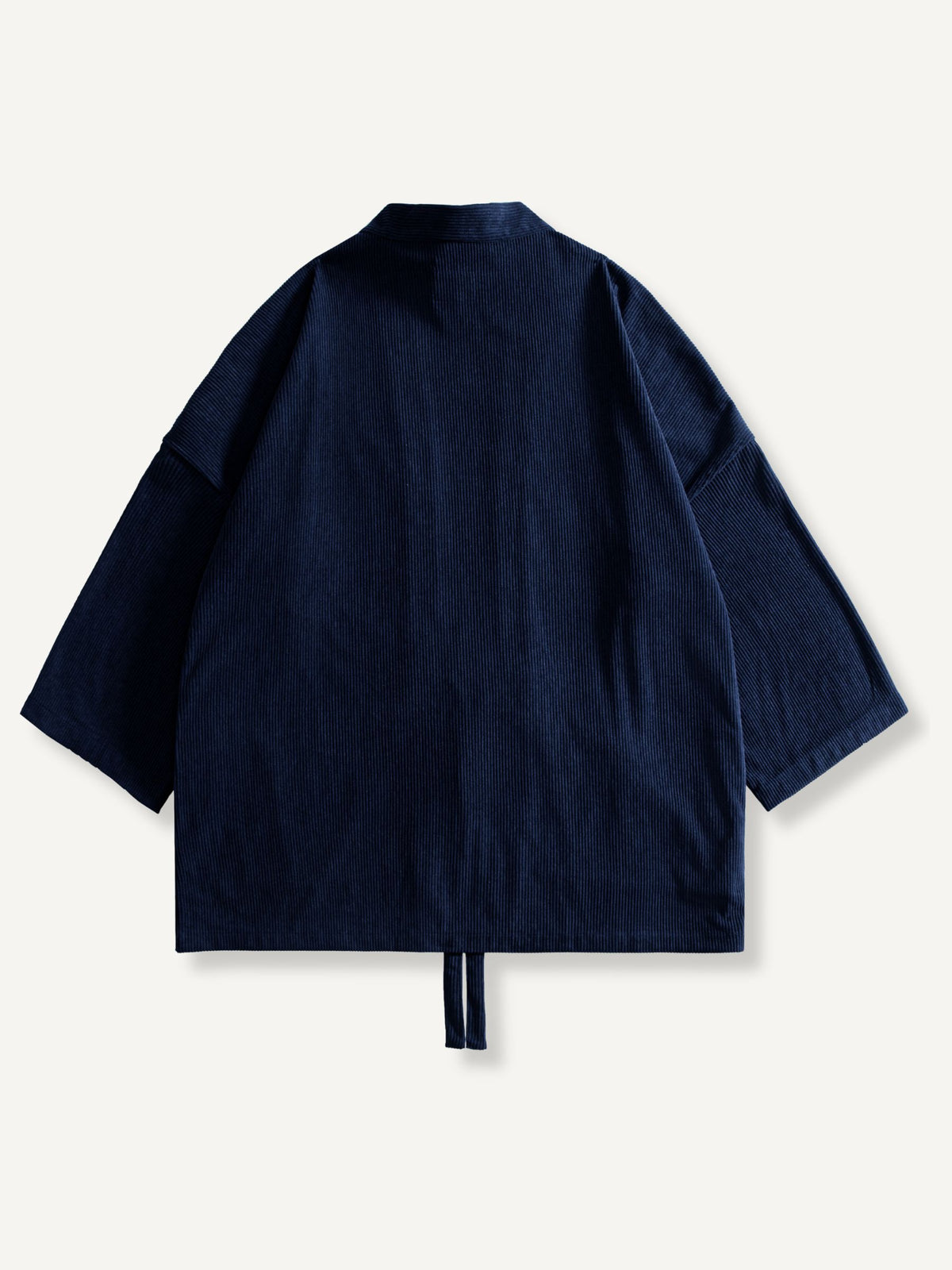 OROMEN pleated haori kimono, back flat lay