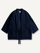 OROMEN pleated haori kimono, front flat lay