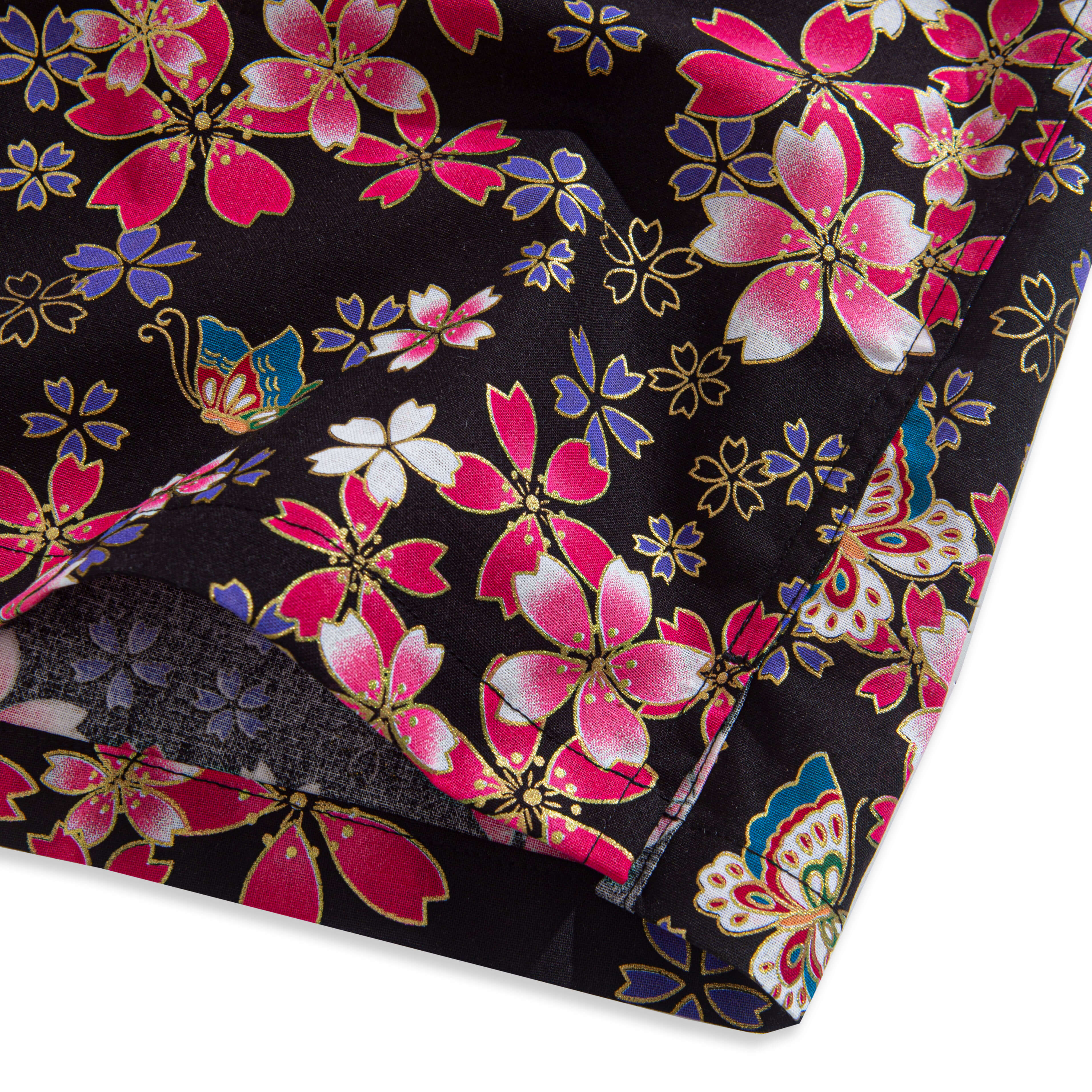 OROMEN sakura shirt fabric detail - soft breathable 100% cotton material