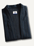 OROMEN textured haori kimono cardigan, folded flat lay