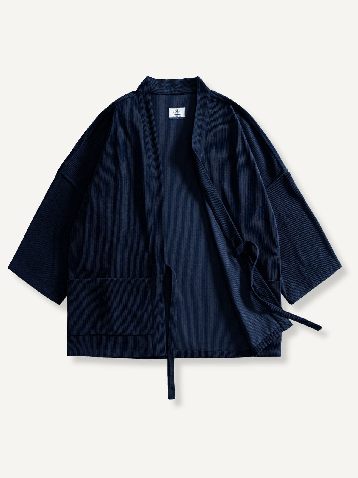 OROMEN tie-front haori kimono with one side open