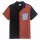 OROMEN Colorblock Cotton Shirt – Front Flat Lay
