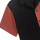 OROMEN Colorblock Cotton Shirt Sleeve & Cuff Detail