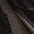 OROMEN Haori Cardigan Open Front View Showing Interior Lining — Contrast Inner Layer with Cotton Linen Outer Shell Construction