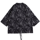 OROMEN KIMONO015 Jacquard Crackle Kimono Jacket, back view, relaxed haori silhouette