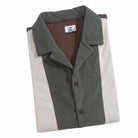 OROMEN Retro Contrast Corduroy Shirt Folded Display