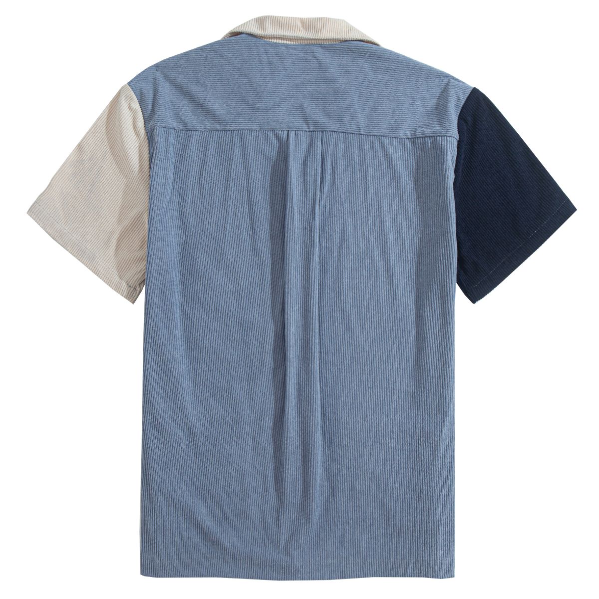 OROMEN Sky Blue Corduroy Shirt – Back Detail