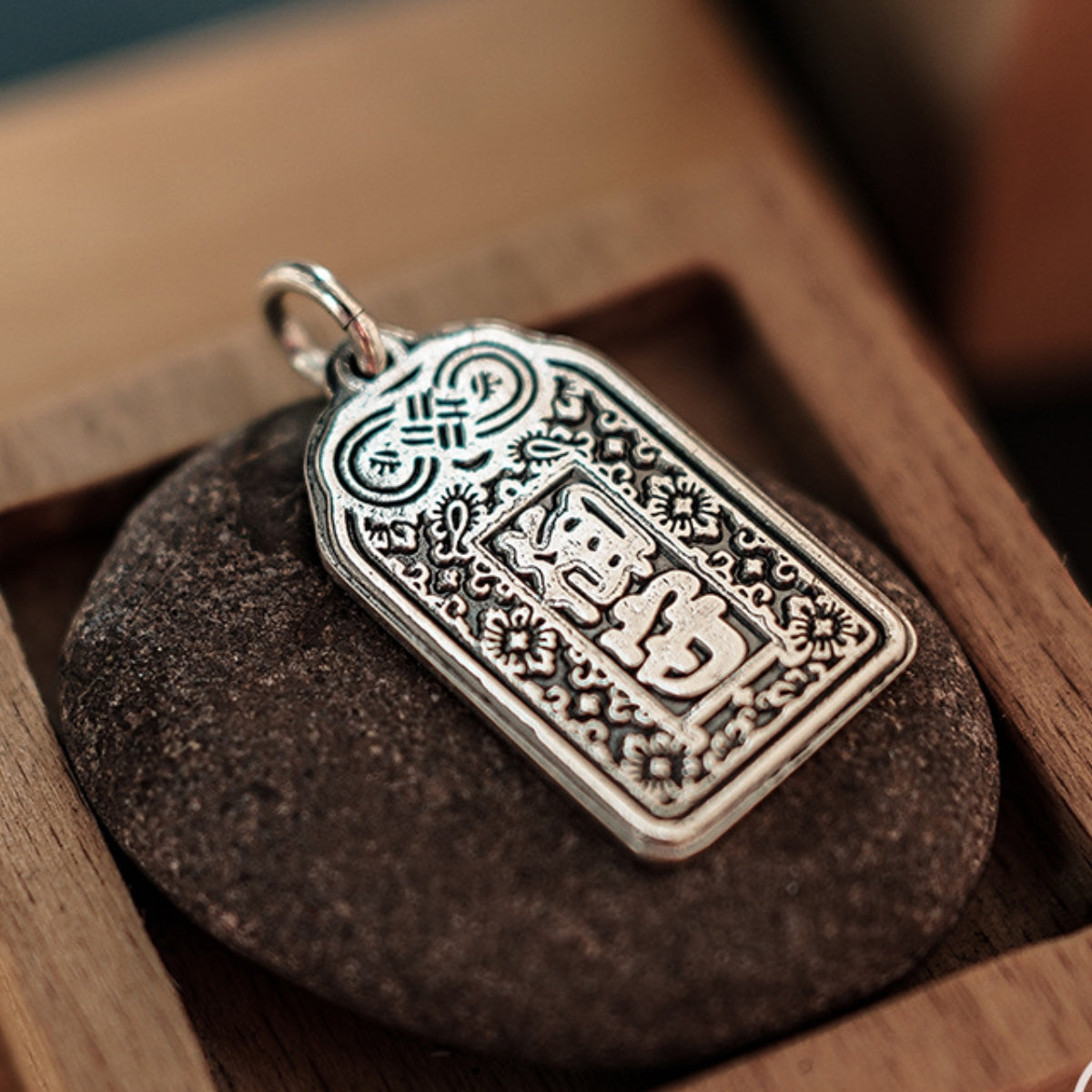 Omamori Sterling Silver Necklace – Side View