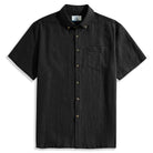 Oromen Comfort Utility Shirt in Black - Front View