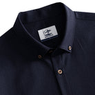 Oromen Freshwater Everyday Navy Blue Shirt - Button-down Collar