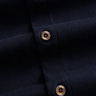 Oromen Freshwater Everyday Navy Blue Shirt - Natural Coconut Buttons